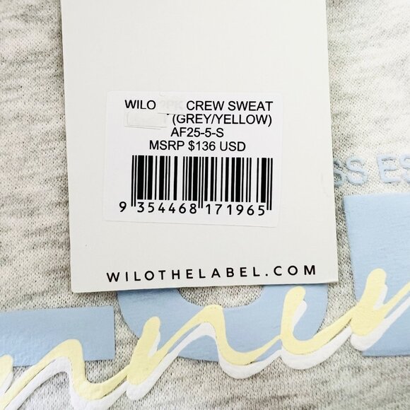 Wilo Women's Long Sleeve Fleece Crew Grey Sweatshirt Size Small Club Running NWT - Picture 9 of 11